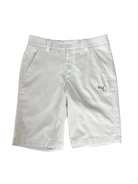 Puma Golf Bermuda Shorts Womens Size W28 White Zip Front Summer Casual